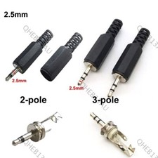 2.5mm 2 3 pole Audio Mono Stereo Male jack Plug connector for Headset Phone 20H