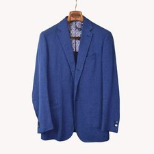 Blue Blazer made of Cotton/Linen/Silk EU 52