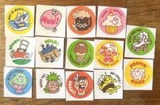 14 Trend Scratch  Sniff Retro 80s Repro Stickers. Free Shipping Set 1 1980s