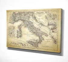 Wexford Home Italy Sketch Map II Gallery Wrapped Canvas Wall Art 30x40