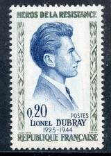 STAMP / TIMBRE FRANCE NEUF N° 1289 HEROS DE LA RESISTANCE / LIONEL DUBRAY