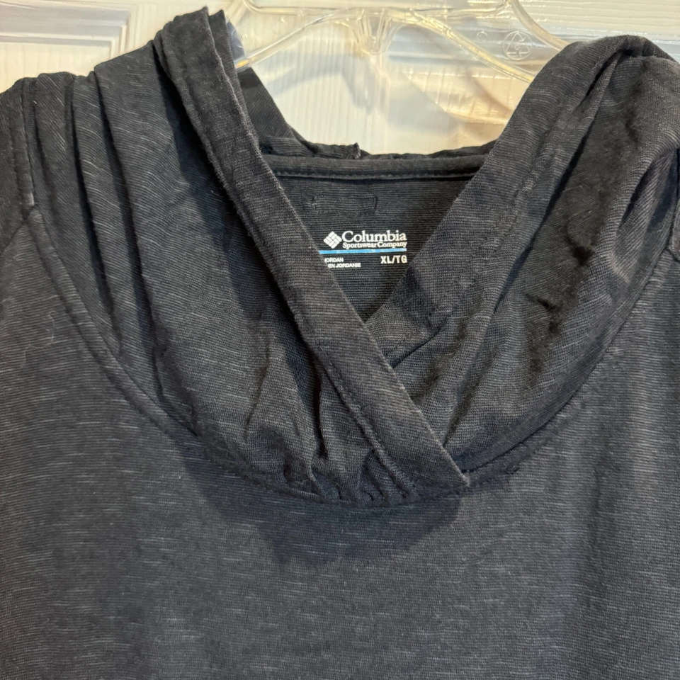 Columbia Sudadera con Capucha Para Mujer Talla XL Gris Carbón Jaspeado Manga Larga Camiseta Pkt Foto 2 de 4