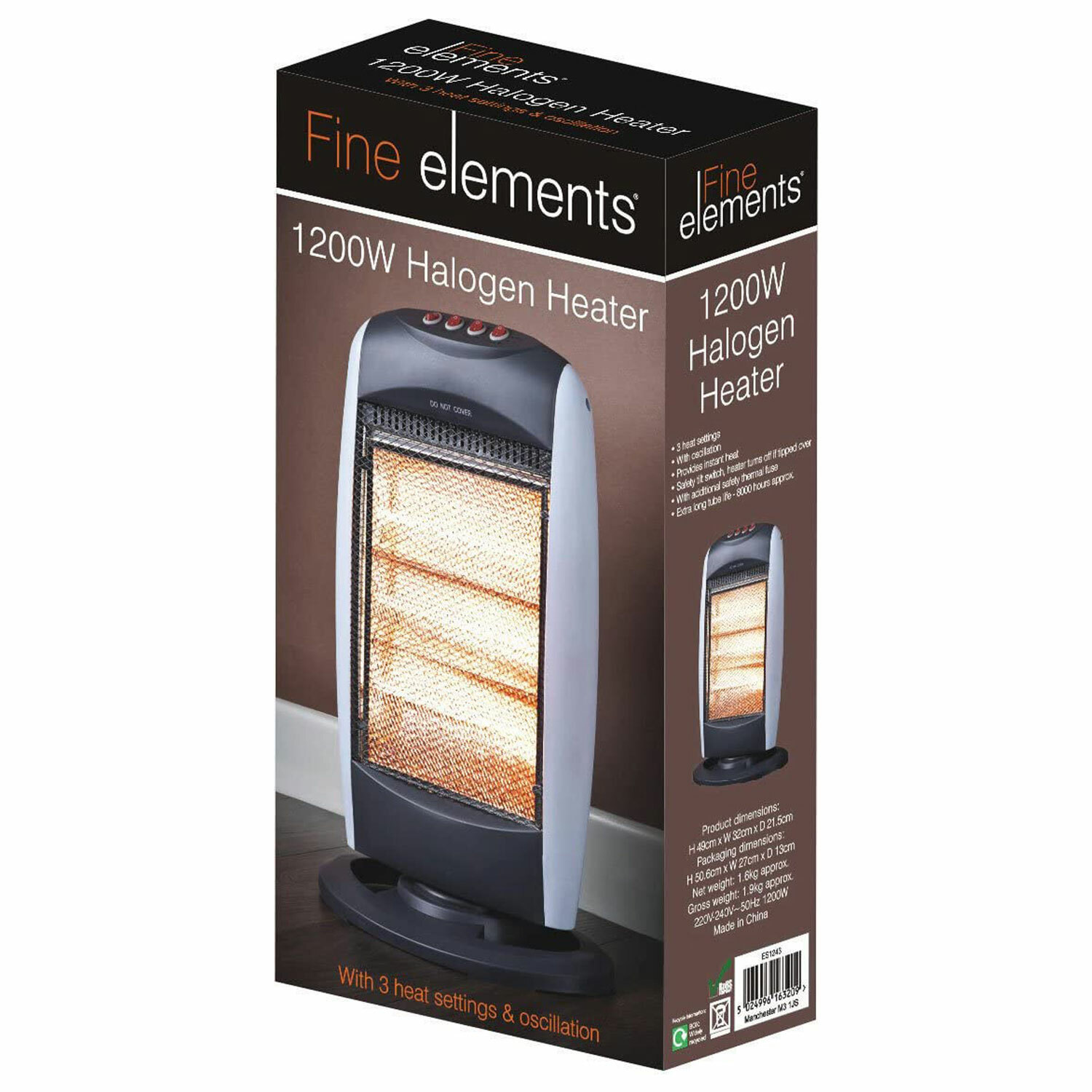 🔥Halogen Heater Electric Premium Portable Quartz Instant Heat Home Office  1200W 5024996704969 | eBay