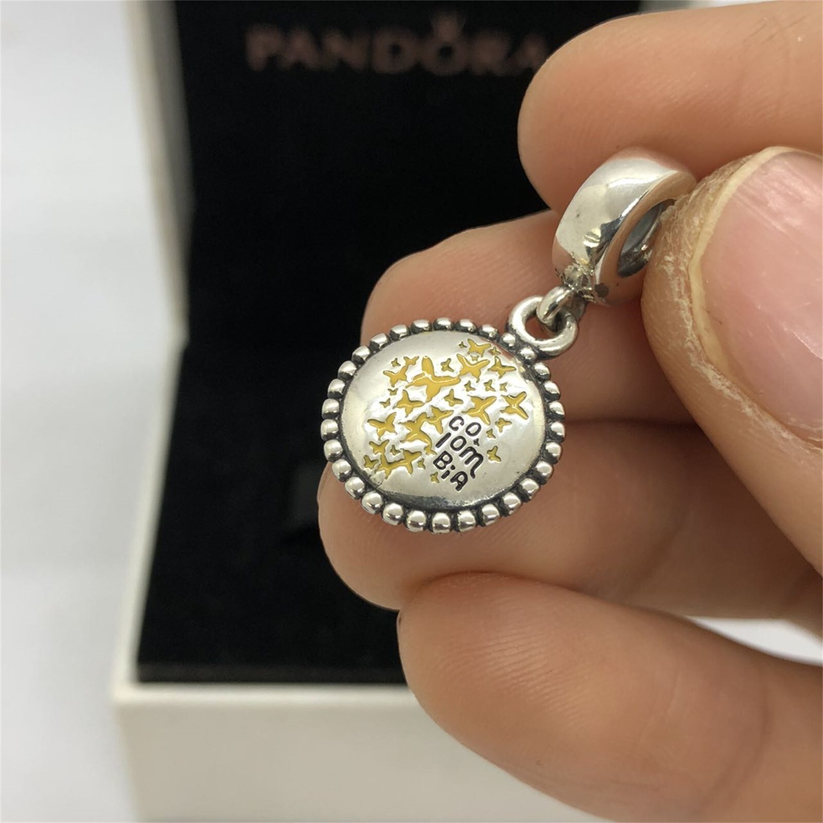 Exclusive Pandora Colombia South America Dangle Charm Pendant