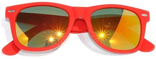 KIDS RED SUNGLASSES POLARIZED MIRROR LENS PROTECT CHILD'S EYES FROM UV & BAG - Picture 6 of 12