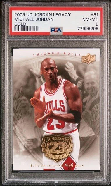 2009 Upper Deck Jordan Legacy Gold 81 Michael Jordan PSA 8 Collection Set UD