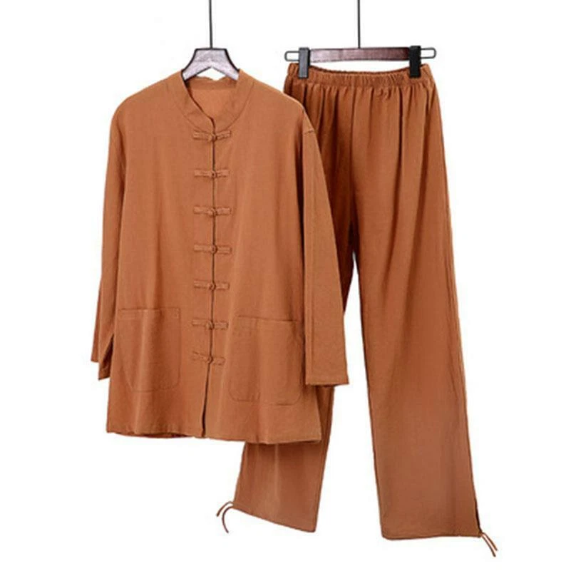 Men CottonTai Chi Uniforms Chinese Kung Fu Martial art Clothing Tang fu suit - Image 2 of 4