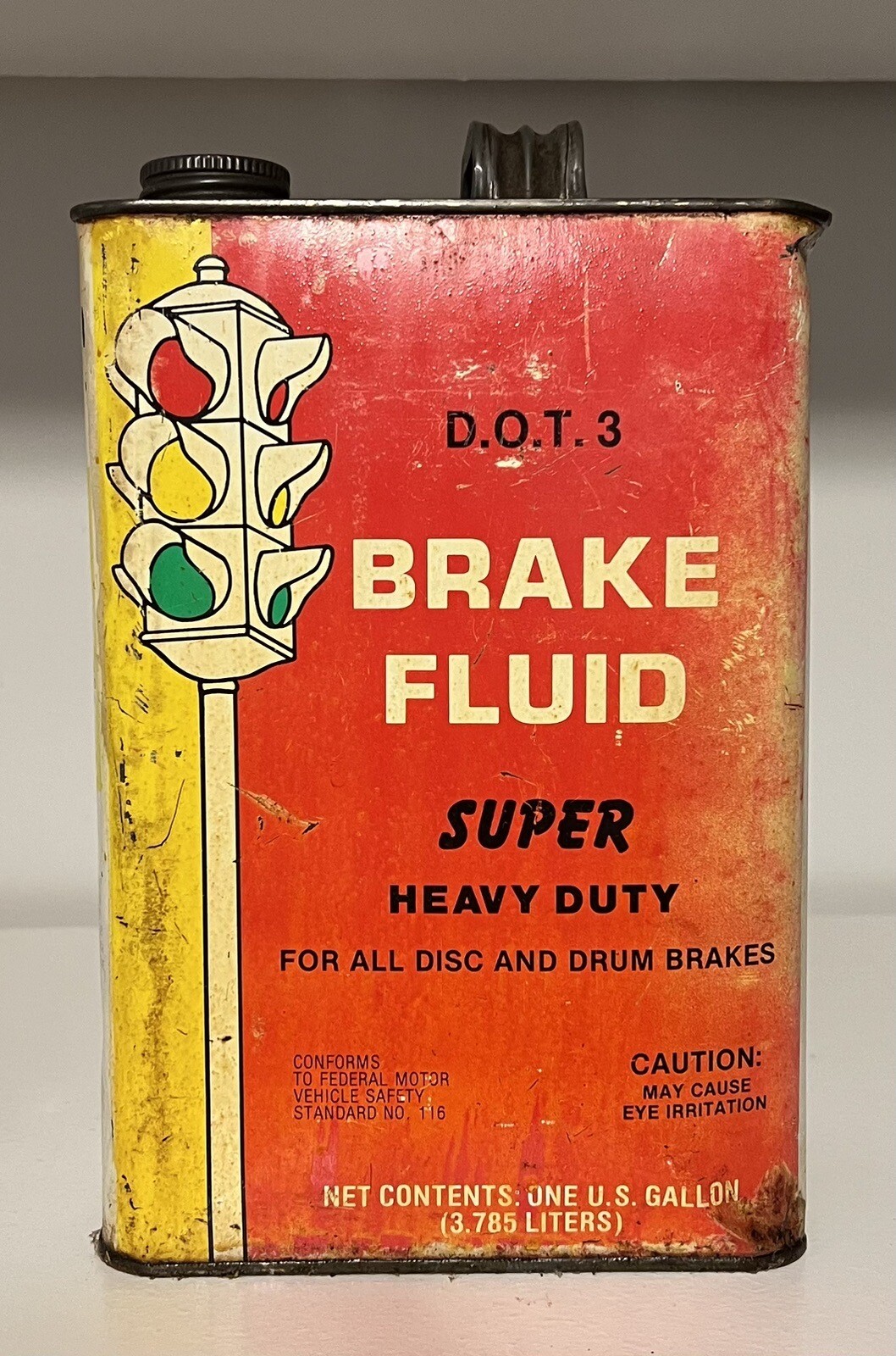 Vintage Brake Fluid 1 Gallon Metal Can eBay