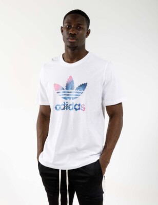 MENS ADIDAS TREFOIL SER TEE WHITE NWT Small
