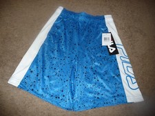 NWT NEW Boys Fila Logo Basketball Shorts light blue White size 10/12