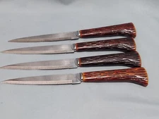 W Richardson Sheffield England Forever Sharp Bakelite Set of 4 Steak Knives