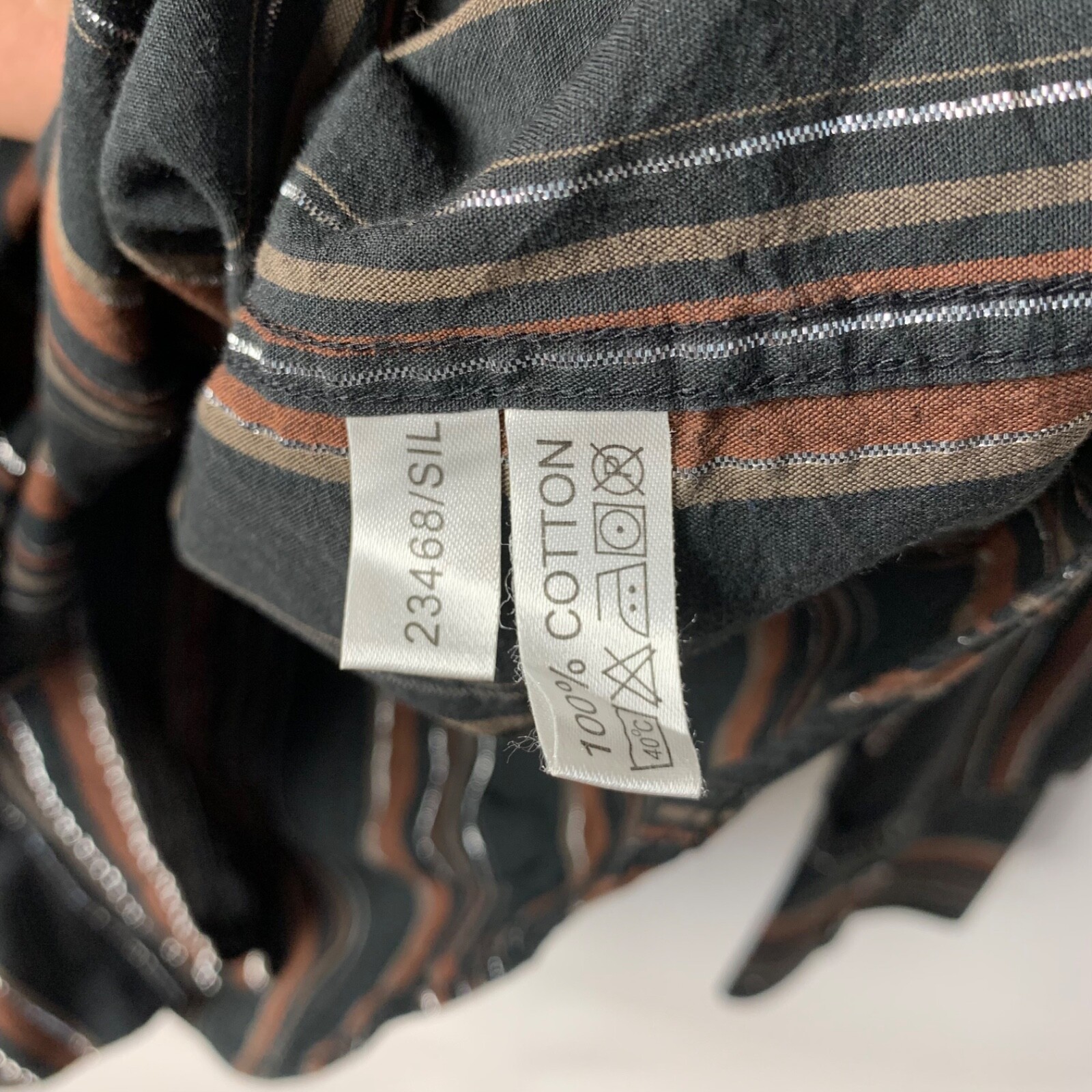 CAMICIA YVES SAINT LAURENT MANICHE LUNGHE BOTTONI A RIGHE YSL VINTAGE taglia XXL UOMO