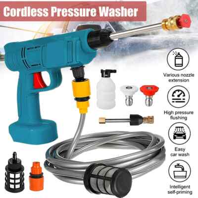 Cordless Pressure Washer Car Wash Water Gun High Power