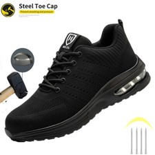 Bota de seguridad para hombre con punta de acero anti-roturas zapatillas de trabajo zapatos de seguridad indestructe