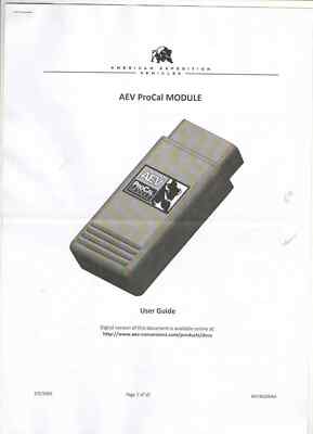 メンテナンス AEV ProCal Module for Jeep Wrangler JK AEV Procal For Jeep Wrangler JK 07-18 AEV Procal Module detector