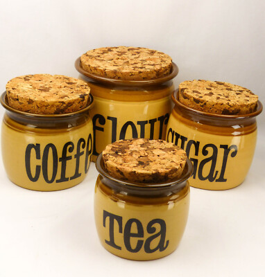 TG Green Granville Küche Aufbewahrungsbehälter. Set Tee Kaffee Zucker & Mehl