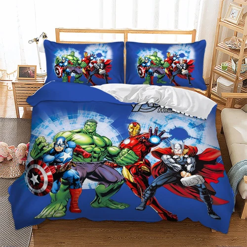 Avengers Marvel Quilt Cover Duvet Cover Bedspread Bedding Set Single King Size - Picture 1 of 14