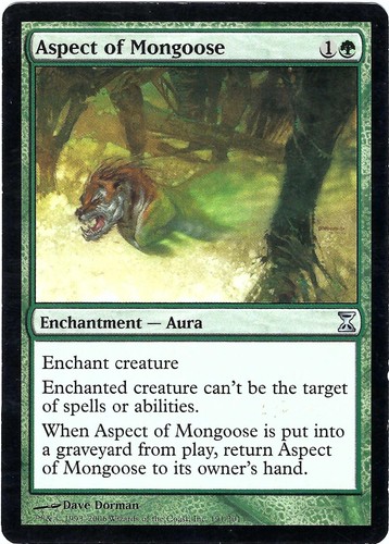 (4X) Aspect of Mongoose Time Spiral Uncommon – MTG Magic the Gathering Card - Picture 5 of 9