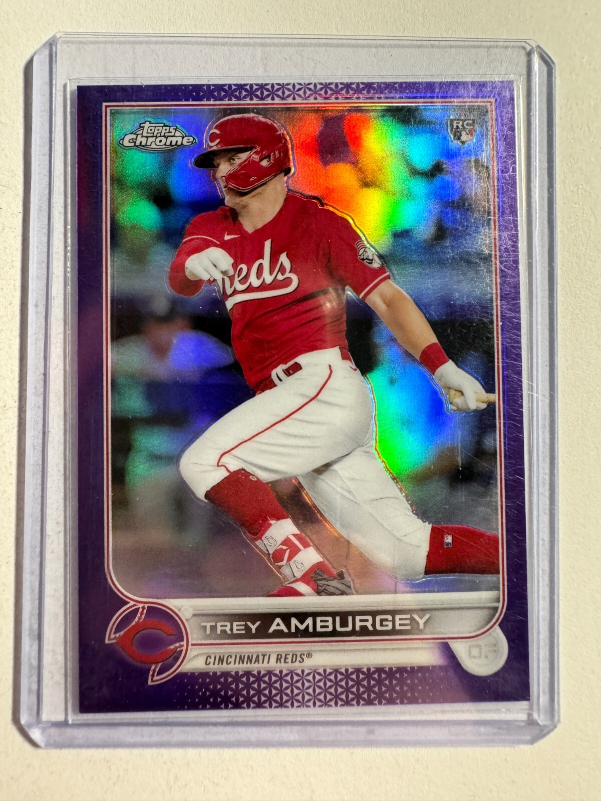 K163,512 - 2022 Topps Chrome Purple Refractors #61 Trey Amburgey #/250