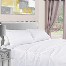 1000 TC 100 Egyptian Cotton Sheet Set White Deep Pocket Hotel Luxury All Sizes