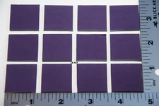 1228.30 - 12 TRANSPARENT AMETHYST 1" x 1" BULLSEYE 3mm THICK GLASS 90 COE