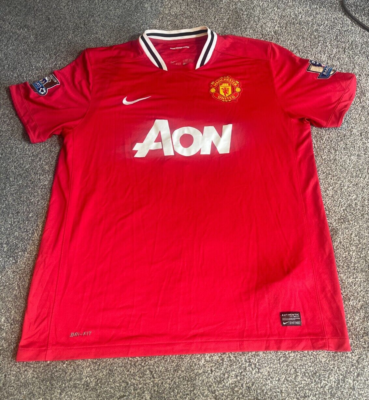 Manchester United Nike red home football shirt 2011 XL #5