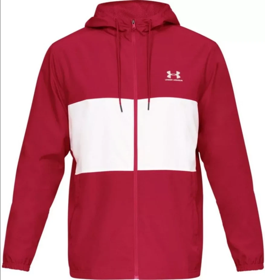 Under Armour Storm Sportstyle Wind Men Jacket Water Resistant Red White 1329297