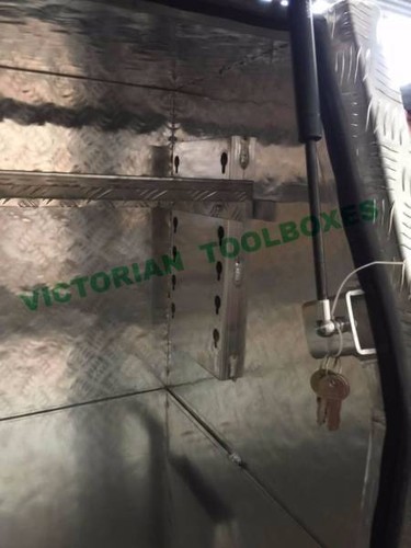 Aluminium Toolboxes Heavy Duty Full Door ute with 2 Drawers 140x60x82cm tool box - Picture 6 of 8