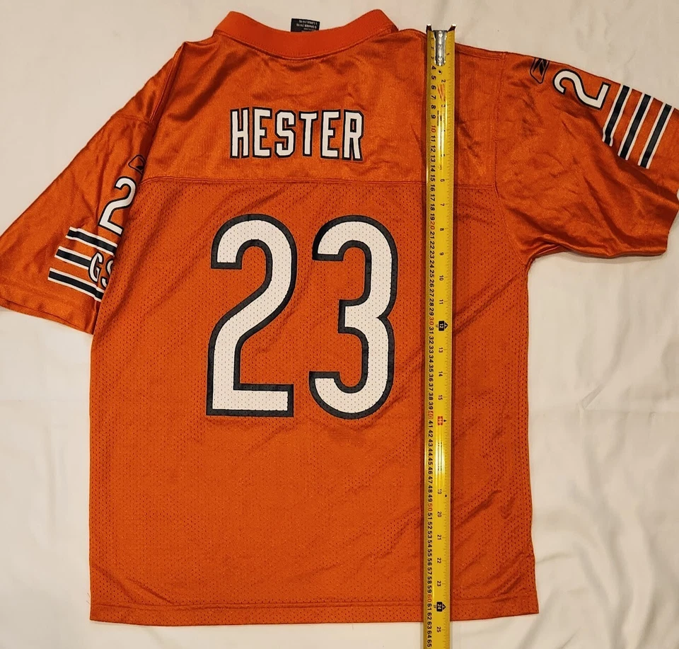 Camiseta Youth Reebok Devin Hester Chicago Bears laranja tamanho G (14-16) - Imagem 2 de 4