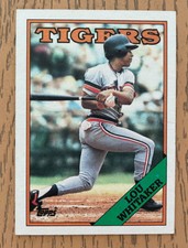 Lou Whitaker 1988 Topps Trading Card Baseball Detroit Tigers #770 MLB Vtg 80s 