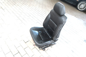 BMW 5er E60 E61 Sitz Vorne Links Fahrerseite Leder Schwarz