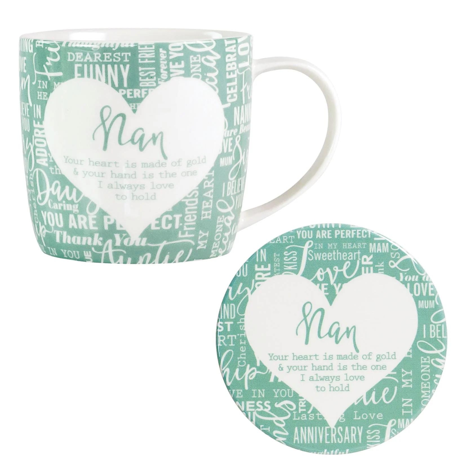 Said with Sentiment Mug & Coaster Set - Nan - Image 3