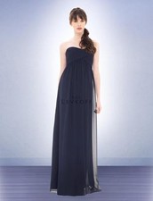 Bill Levkoff Bridesmaid Dress 674 Prom Wedding Long Gown Strapless Chiffon Maxi