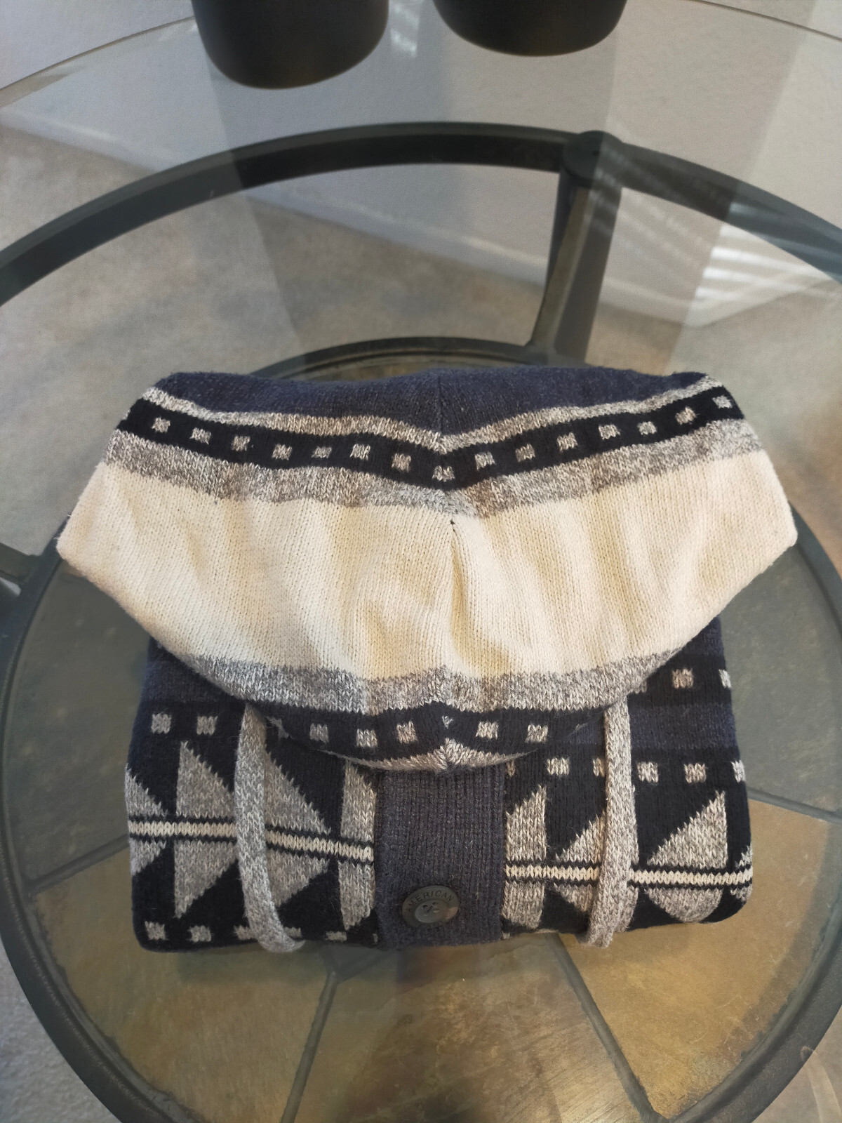 American Eagle Aztec Pattern Multicolor Hooded Sw… - image 12