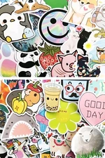 5 Random Stickers Fun Meme Art Pack Scrapbooking Journal Skin Lot Decals