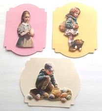 Boy Girl Easter Colored Eggs Dimensional Card Front Scrapbook Embellishment 328