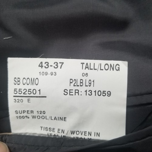 Samuelsohn Men's Blazer 43L 44L Charcoal Chalk Stripe Sport Coat Jacket 👉Soft! - Picture 15 of 21