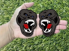 Gorilla Badges Emblem Roaring Teeth Blue Eye Fender Ape Angry Aggressive Matte B