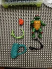 New Listing1988 TMNT Hard Head Raphael Raph W/ Belt, Casey Bag, Fish Stix, Sgt Banana Belt
