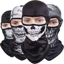 Ghost Balaclava Scary Skeleton Skull Ski Mask for Cosplay, Halloween, Motorcycle