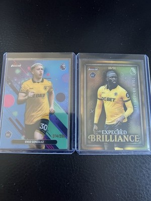Arokodare /50 Expected Brilliance Gonzalez /200 Wolves Topps Finest Prem 2025-26
