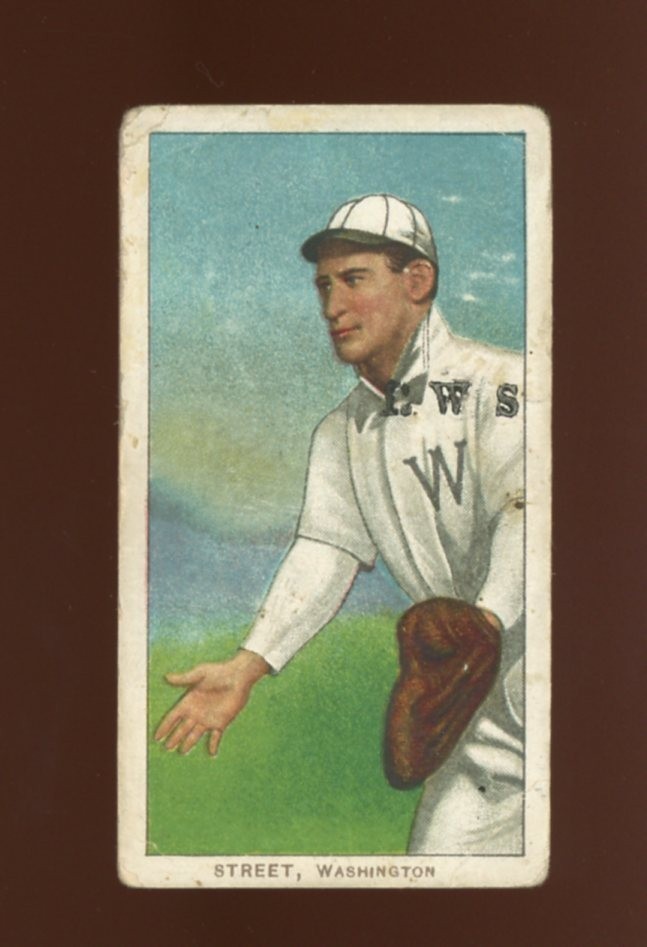 1909-11 T206 Baseball #470 Gabby Street (Catching) Polar Bear PR *h1