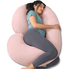 INSEN Cooling Pregnancy Pillow, Maternity Pillow with Soft Cotton Cover,C Shaped