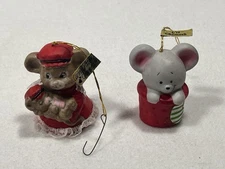 Jasco Caring Critter Chimers & Lil’ Chimers Porcelain Bell Ornaments Taiwan