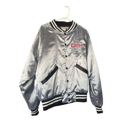 The Laundry Room x Coors Light Official Licensed Satin Varsity Bomber Jacket S