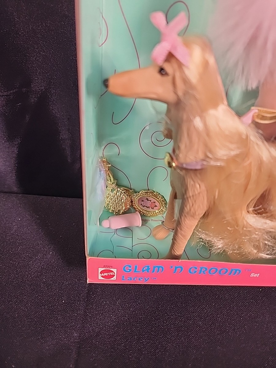 Chien Barbie Lacey - Glam 'N Groom Pets - Afghane Mattel 1999 Vintage Sans Boîte