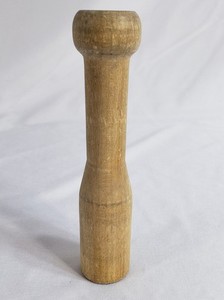 Vintage Wood Meat Food Pusher 5 1/2" x 1 1/4" Pre-Owned