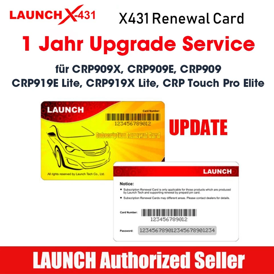 LAUNCH LANCIO 1 anno aggiornamento software per CRP909X CRP909E CRP919X LITE TOUCH PRO ELITE