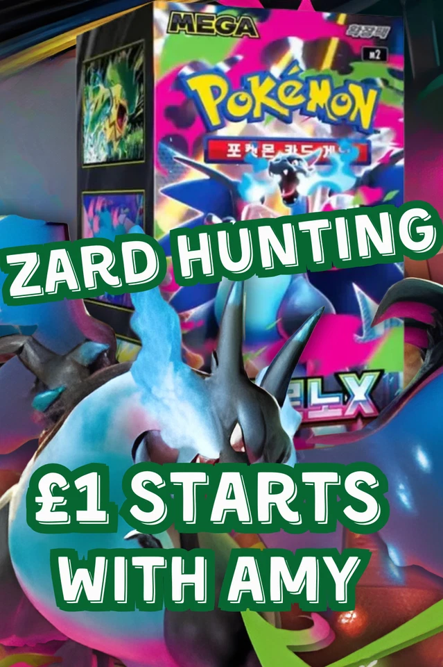£1 Starts - ZARD HUNTING- Korean Inferno-X with Amy - Pokemon Packs