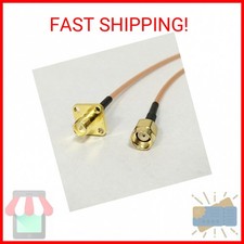 New Listing RP SMA Male Plug to RP SMA Female 4-Hole Panel Mount RG316 Pigtail C